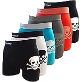 Crazy Cool Mens Comfortable Fun Nylon Seamless Short Boxer Boxer 6-Pack