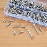 Vwoqiy 228Pcs Self Tapping Screws M3/M4/M5 Cross Drive Flat Countersunk Head view 3