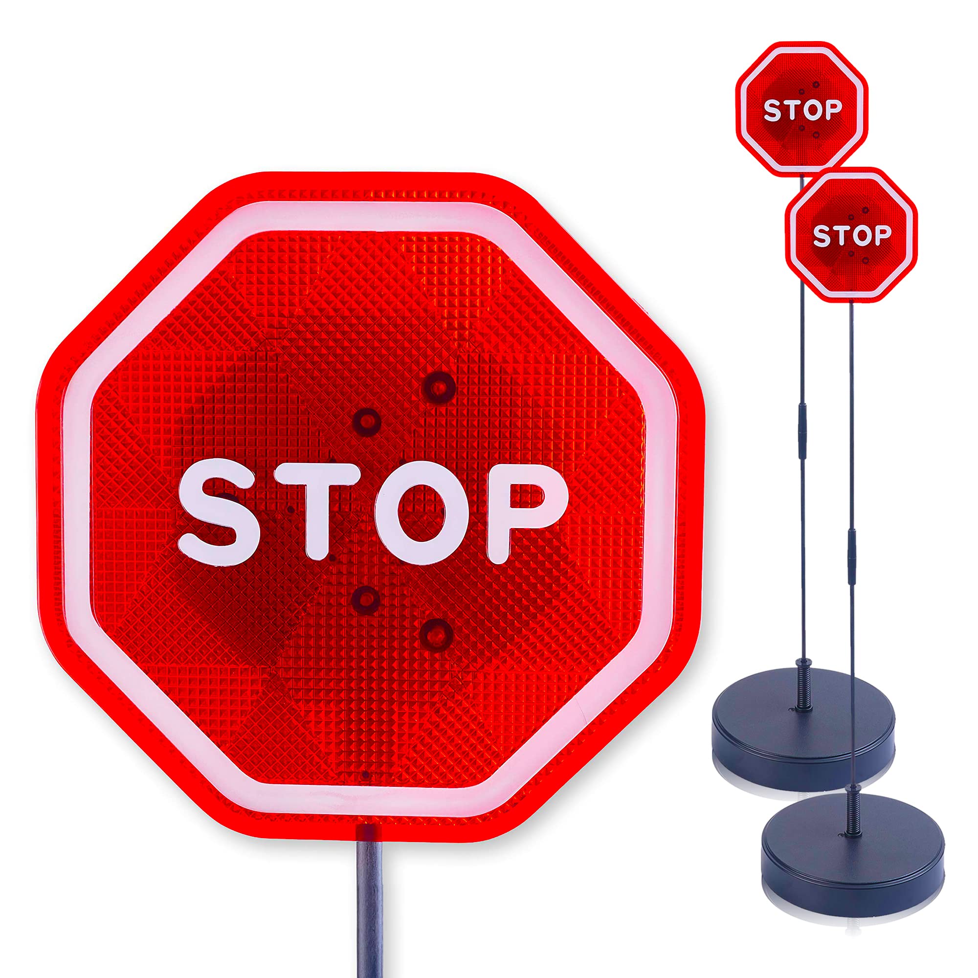 Photo 1 of Andalus Brands Flashing LED Stop Sign Garage Parking Assistant System | Bumper Sensor,Red (2 Pack)