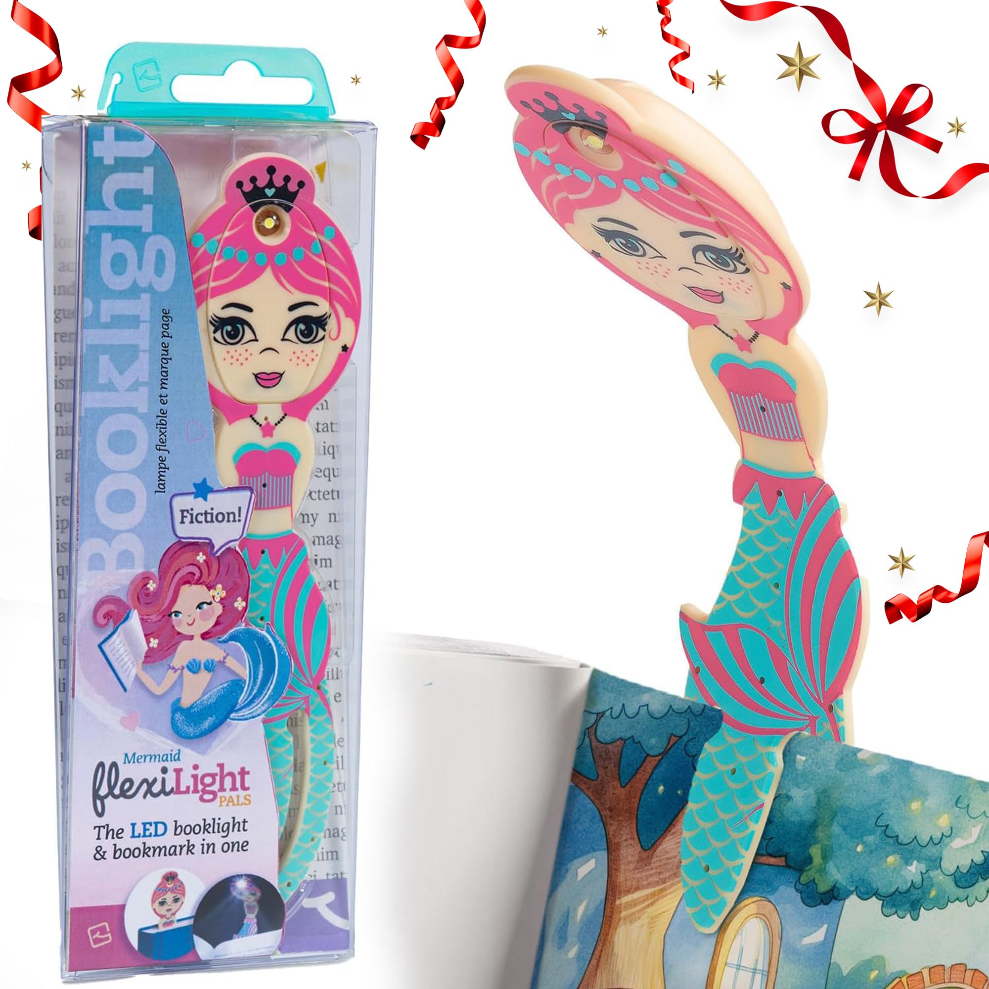 Flexilight Pal Reading Light | 2 in 1 Bookmark Book Light | LED Clip On Reading Lamp | Children and Adult Book Torch | Book Accessories | Gift for Readers, Book Lovers