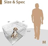 Ellie-Bo Silver 30 inch Folding 2-Door Dog Cage with Tray view 6