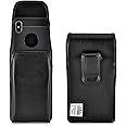 Turtleback Belt Case Designed For IPhone 11 (2019) And IPhone XR (2018) Vertical Holster Black Leather Pouch With Heavy Duty Rot