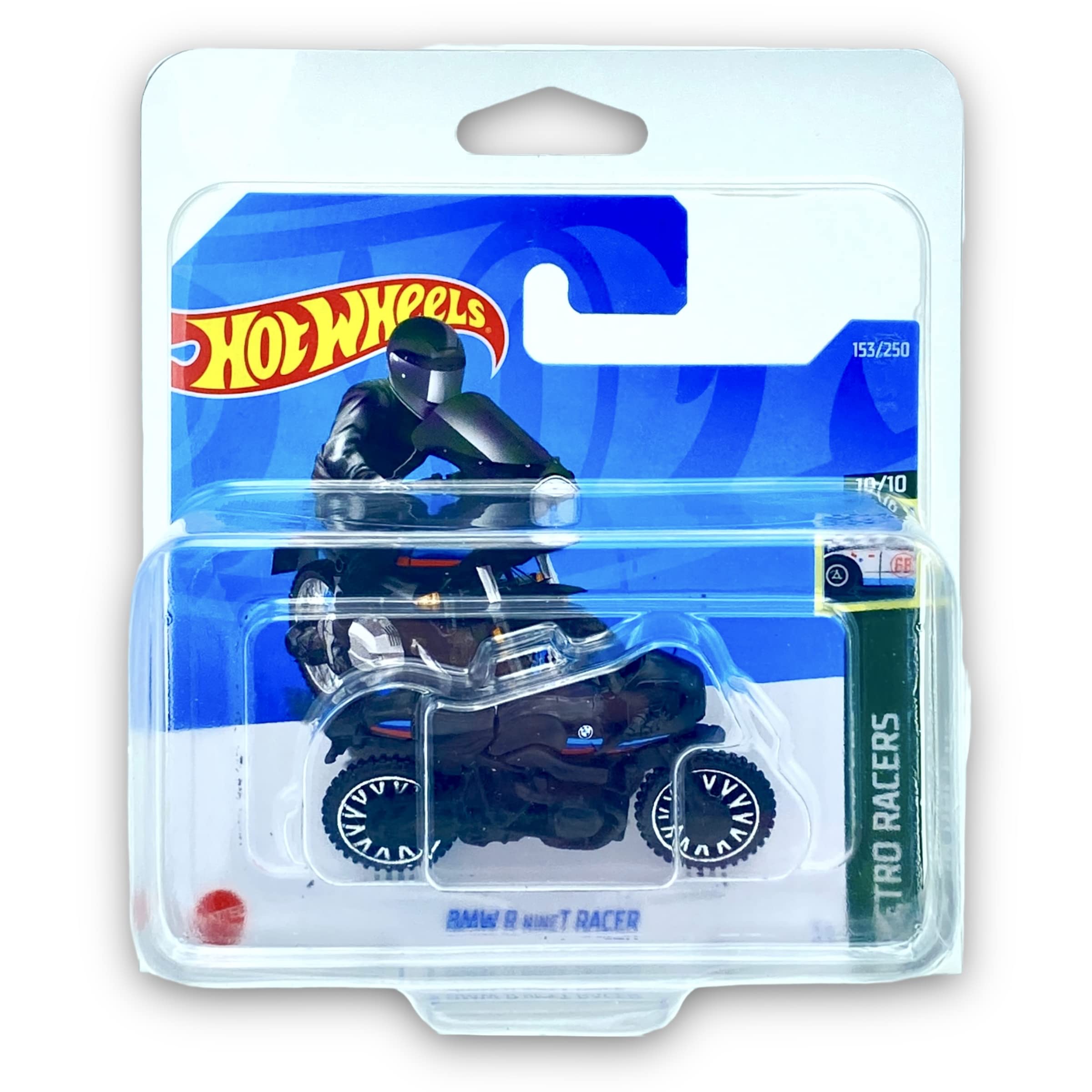 Hot Wheels BMW R nineT Racer (Black) 10/10 Retro Racers 2022 - 153/250 (Short Card) *** COMES IN A KLAS CAR KEEPER PROTECTIVE COLLECTORS CASE *** HCX31 (HW0228)