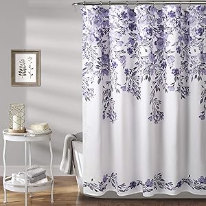 Lush Decor, Purple & Gray Tanisha Shower Curtain, 72
