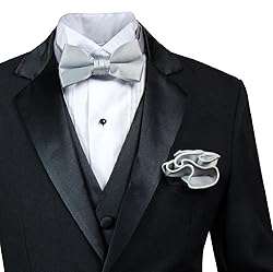 Spring Notion Boys' Satin Bow Tie and Handkerchief