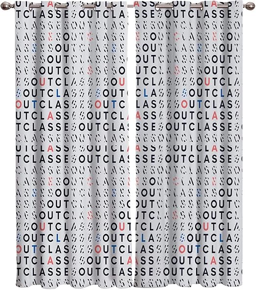 Amazon Com T H Home Geometric Curtains Monogram Letter Design