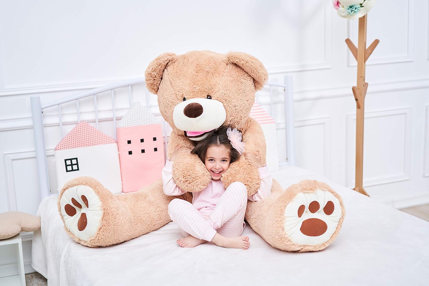 IKASA Giant Teddy Bear Plush Toy Stuffed Animals 5.25 Foot (Brown, 63 inches): Toys & Games