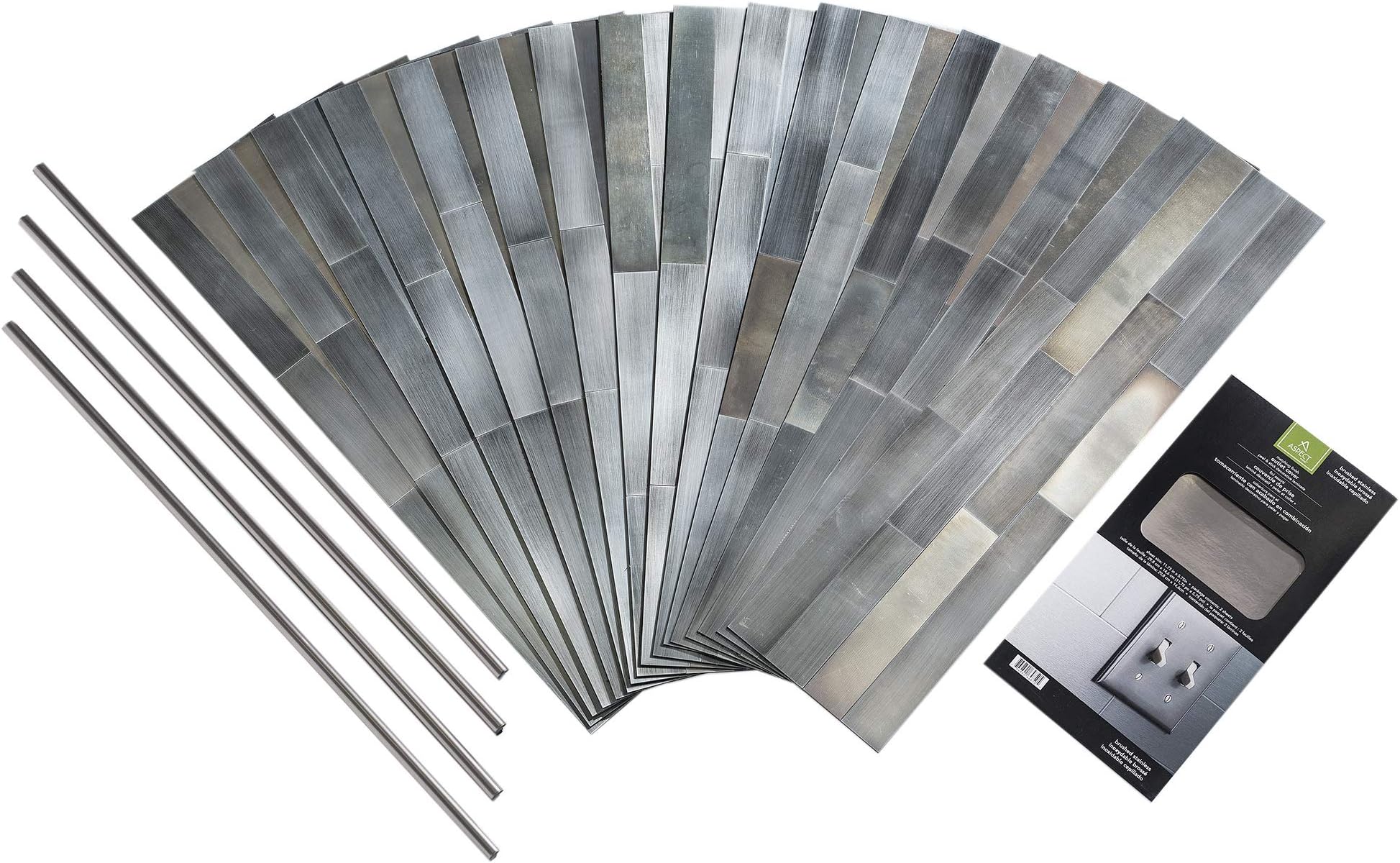 Peel & Stick Distressed Metal 15 sq ft Kit in Gilded Silver