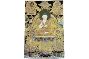 Amitabha Buddha Tapestry For Bedroom Aesthetic Buddhism Art Wall Mandala Meditation Tapestries Jacquard Embroidery Thangka Li
