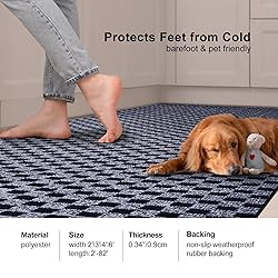 BESTVUE 2' x 49' Runner Rugs with Rubber