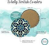 Totally Turkish Patterned Drink Coasters Set of 6 Giftable Non-Scratch Non-Slip view 4