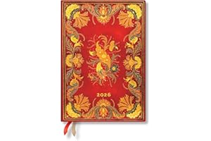 Paperblanks | 2026 Fiammetta | Fiammetta | 12-Month Planner | Midi | Horizontal | Elastic Band | 160 Pg | 100 GSM