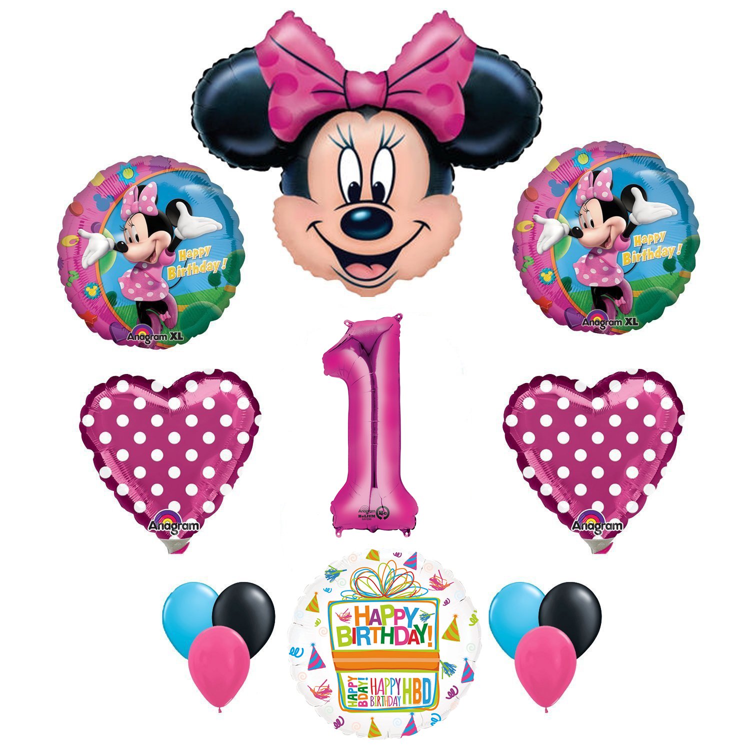 Amazon Com Minnie Mouse 1st Birthday Party Supplies And Pink Bow 13
