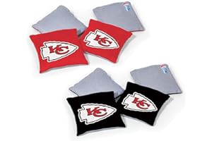 NFL Pro Football Dual Sided Bean Bags by Wild Sports, 8 Count, Premium Toss Bags for Cornhole Set - Great for Tailgates, Outdoors, Backyard