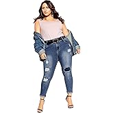 City Chic Plus Size Jeans, Patched Apple Skinny Jean