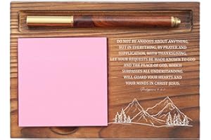 EFFJNSG Do Not Be Anxious Sticky Note Holder, Christian Desk Organizer for Religious Social Worker Therapist Counselor Educators Gift for Office Self-Stick Note Pad Holders EDP110