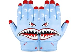 LISAAZ Football Gloves Limited Edition Fit Youth Football Gloves Tacky Football Gloves Men, Football Gloves for Kids 8-12 Receiver Gloves Adult/Football Gloves Youth