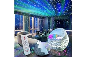 Rossetta Star Projector, Galaxy Projector LED Lights for Bedroom, Remote Control & White Noise, Night Light for Kids Room, Adults Home Theater, Party, Room Decor, Gift for Christmas, Birthday