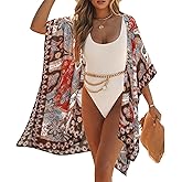 Kimonos for Women Casual Swimsuit Coverup Lightweight Boho Kimono Cardigans for Summer