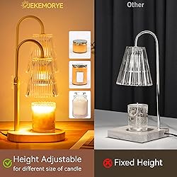 JEKEMORYE Candle Warmer Lamp Clear