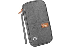 P.TRAVEL Travel Passport Wallet, RFID Family Passport Holder Large, Lightweight Passport Cover Case Waterproof Bag Document Organizer for Women & Men