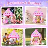 Dikence Princess Play Tent for Kids Girls 3-8 Indoor Outdoor Kids Castle view 5