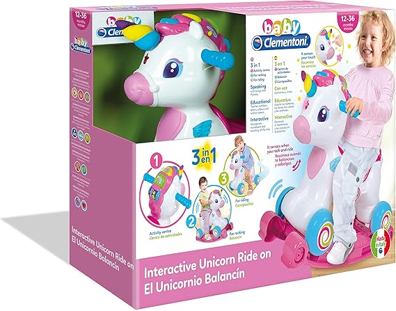 unicornio clementoni balancin