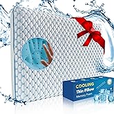 Iwacool Flat Pillow for Stomach and Back Sleepers, Ultra Thin Pillow for Sleeping, Cooling Gel Slim Stomach Sleeping Pillows for Shoulder Neck Pain Relief, Low Profile Memory Foam Pillows 2.75-inches