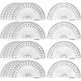 Coopay 24 Pack Plastic Protractors Student Math Clear Protractor Set 180 Degrees for Angle Measurement, 4 Inches