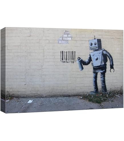 Amazon.com: Banksy Robot Barcode Street Art Banksy Print