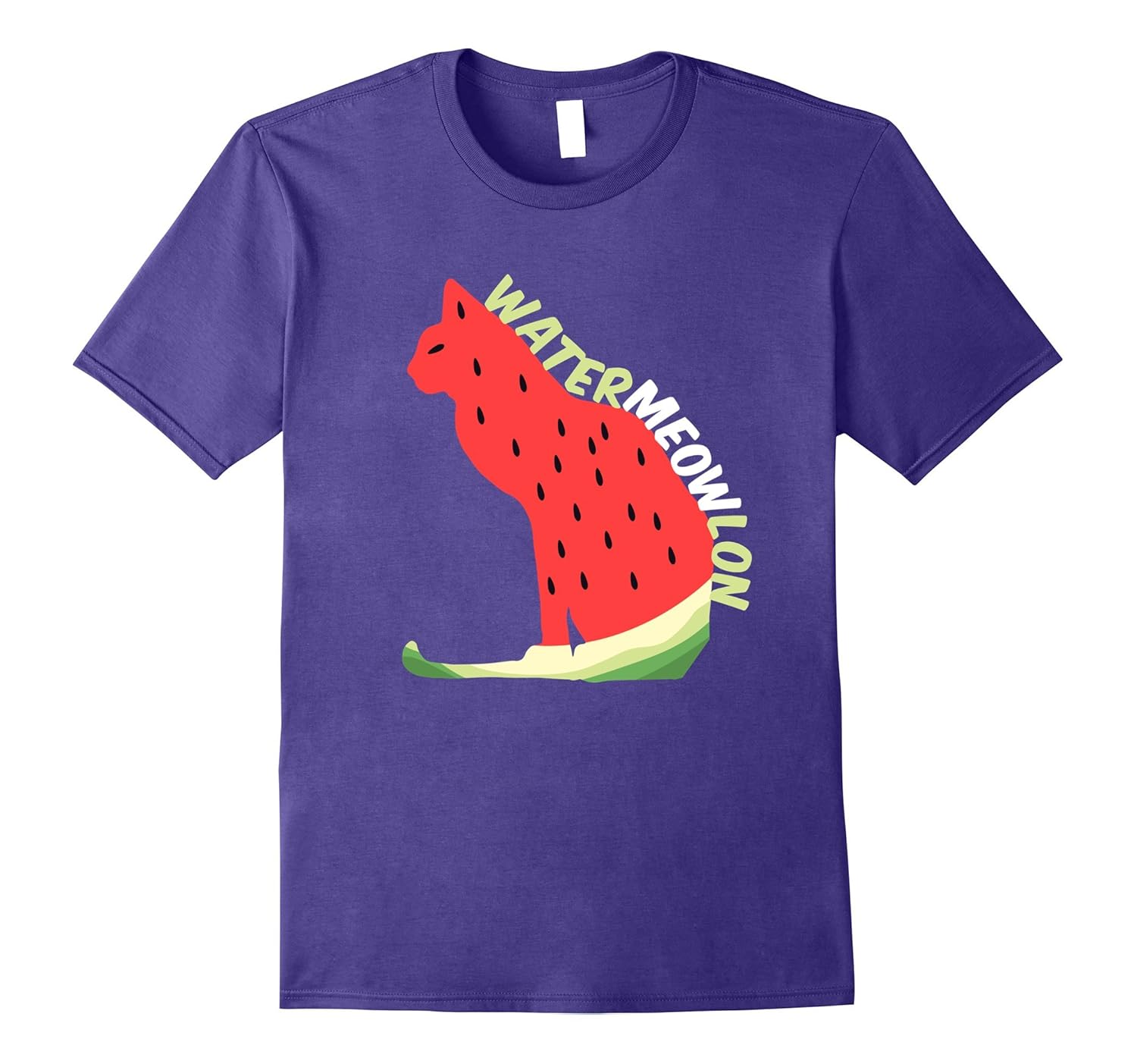 Watermeowlon Funny Cat Watermelon T-Shirt-Rose