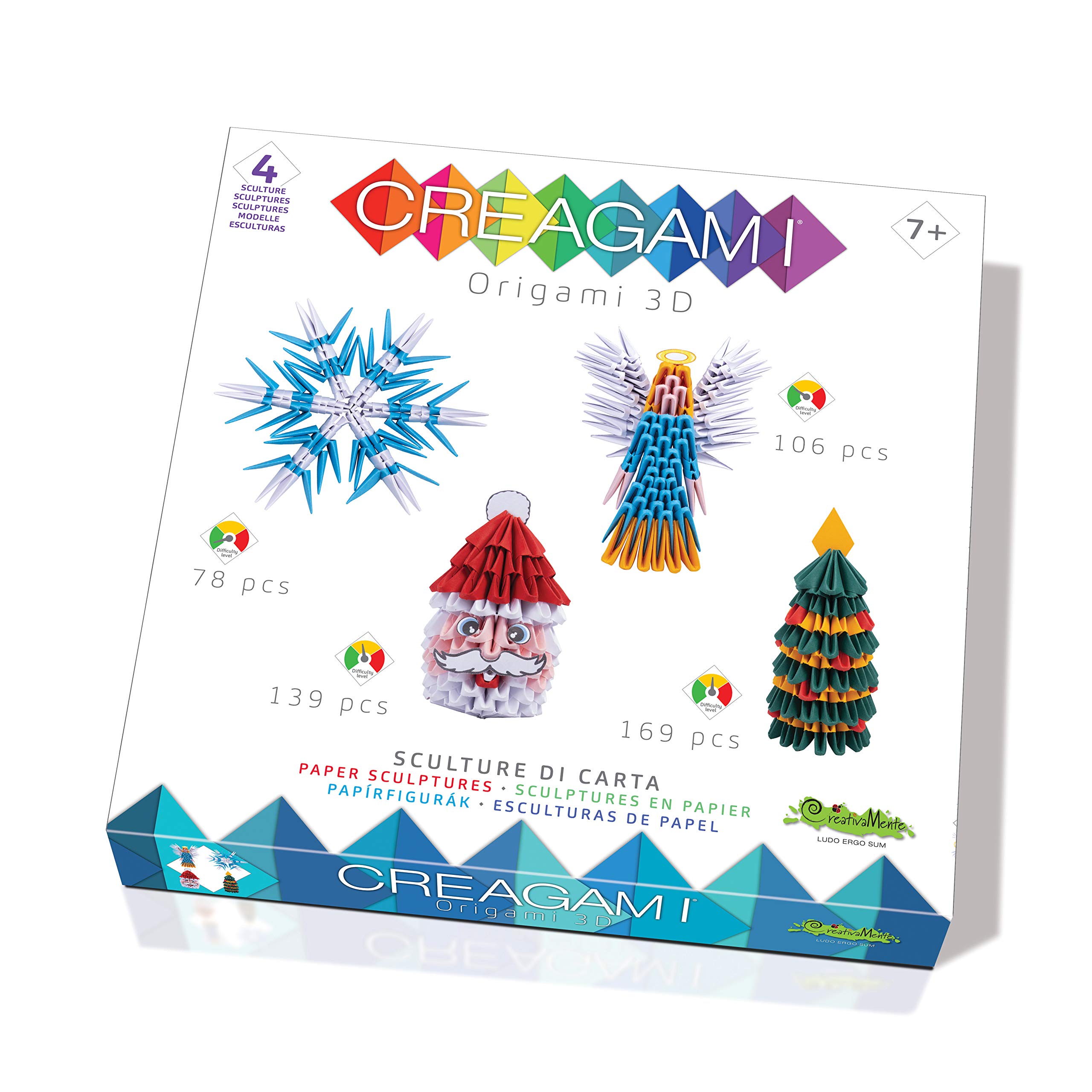 CreativaMente - Creagami-Christmas Kit-Game in Box, 725