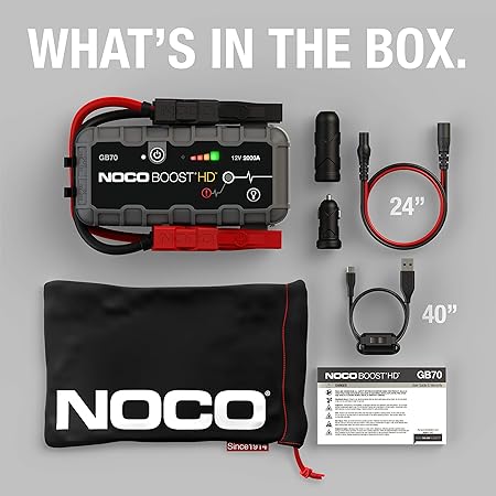 noco boost hd gb70 2000 amp 12v ultrasafe lithium jump starter