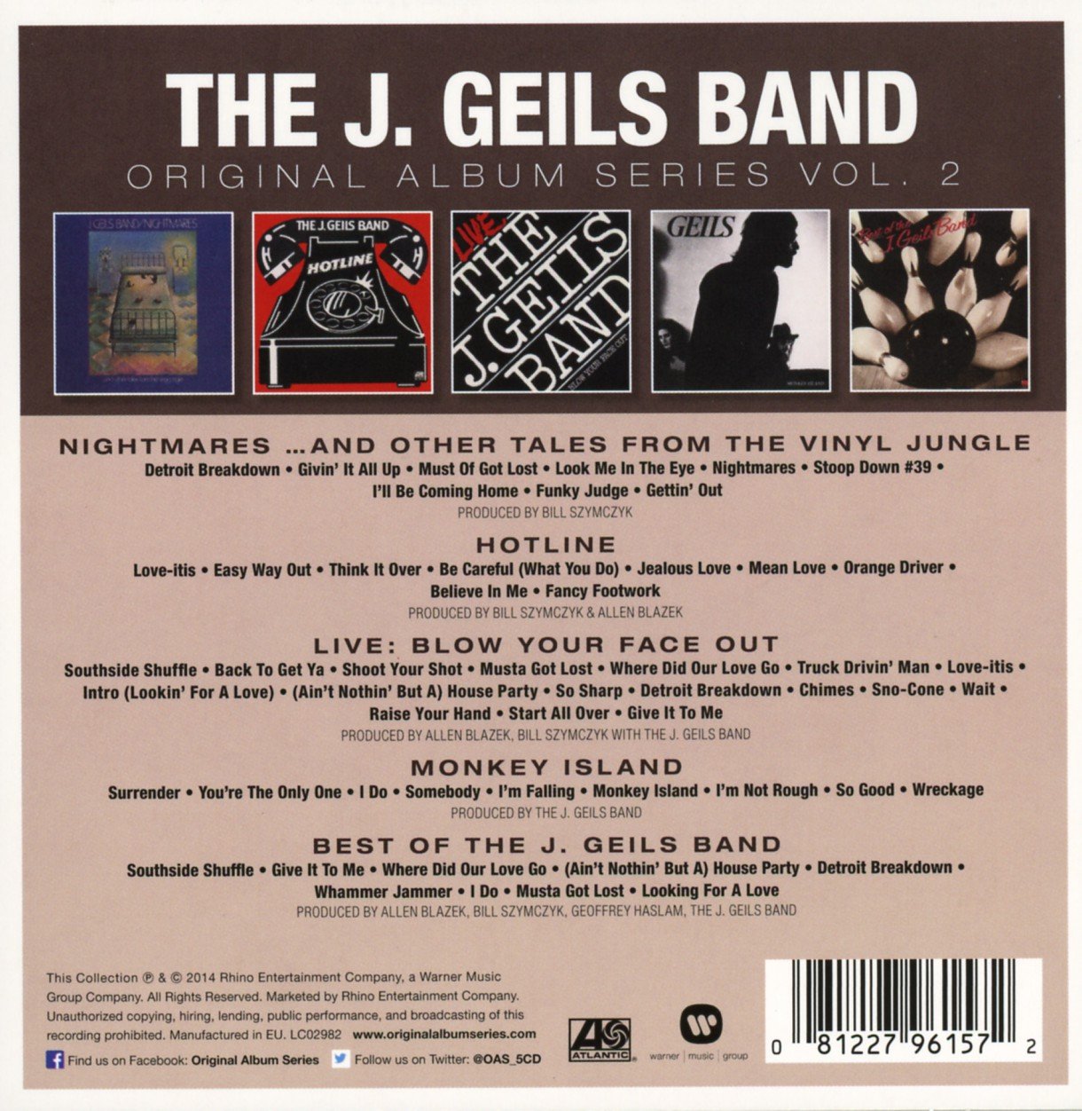 J Geils Band Original Album Series 2 Amazon Com Music