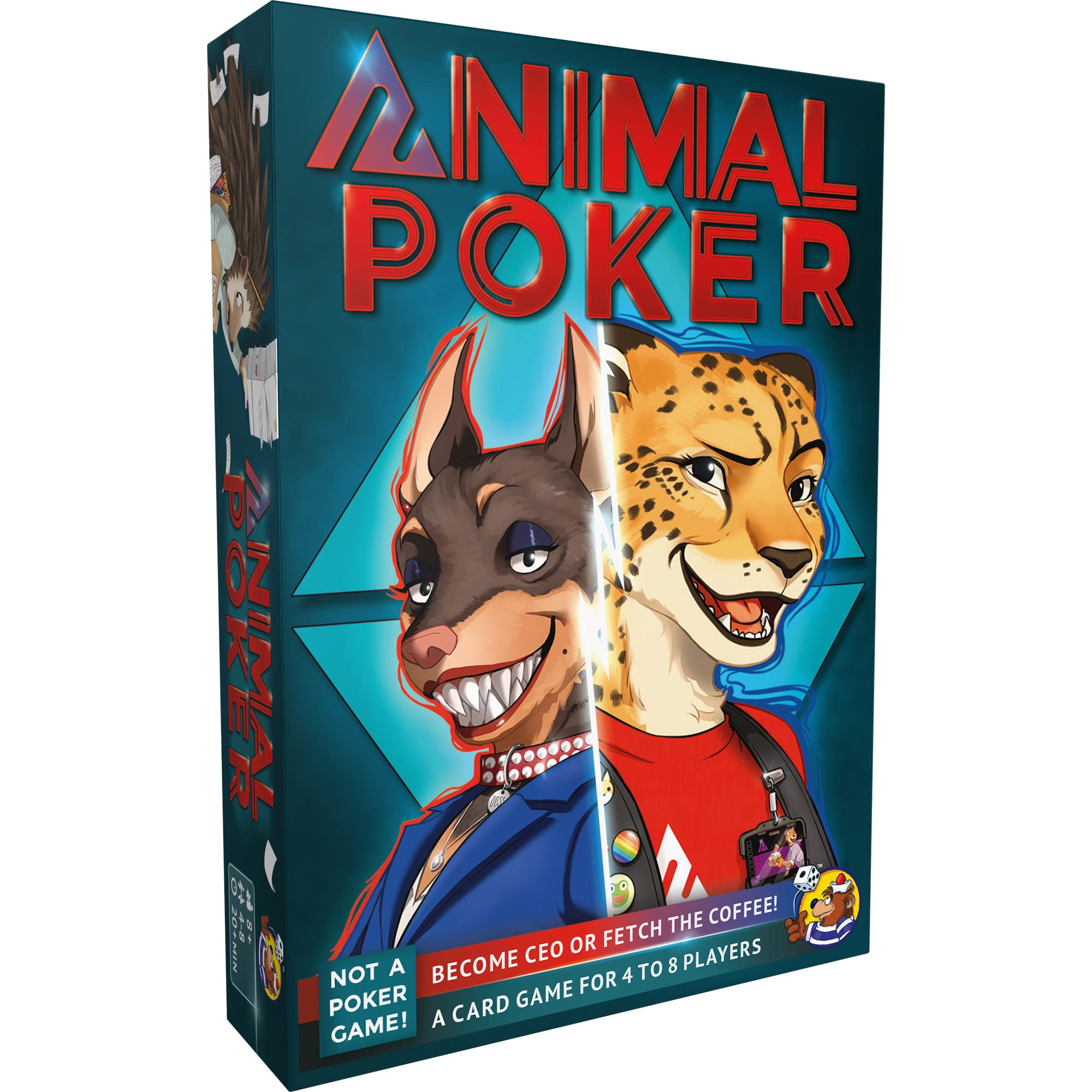 HeidelBär Games Animal Poker - Entertaining Card Game with Animal Illustrations - Fun Family Game and Official Successor of Career Poker - 4-8 Players - Ages 8+