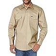 Wrangler Men's Cowboy Cut Long Sleeve Western Snap Solid Work Shirt