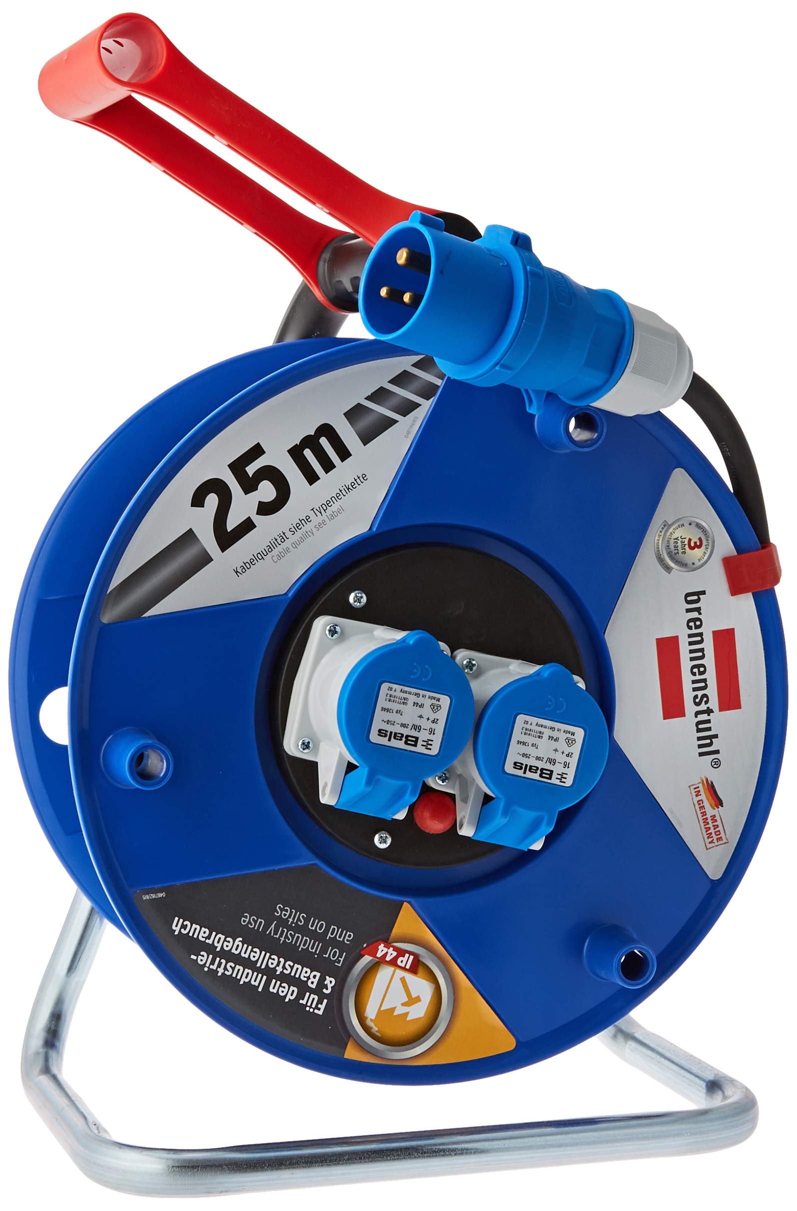 Brennenstuhl Garant CEE 2 IP44 Industry/construction sites cable drum 25m H07RN-F 3G2,5