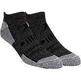 Jeep womens Wool Blend Trail No Show Socks - 2 Pair Pack - Breathable Cushioned Comfort