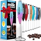 PowerLix Milk Frother Handheld Whisk 19000rpm Stainless Stand 15-20s
