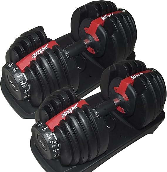 Fitness House Adultos Ajustable Pesas 2.5 – 24 kg en Juego con ...
