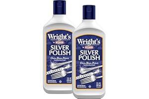 Wright's Silver Cleaner and Polish - 7 Ounce (2 Pack) Ammonia-Free - Use on Silver, Jewelry, Antique Silver