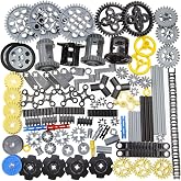 ASTEM 100+PCS Technic Gears and Axles Compatible with Technic-Sets,Gears-Rack (Gears-Pins-Axles Differential New) for Car Building Brick Accessories Pieces Sets (Random Color)