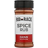 Rib Rack Dry Spice Rub - Cajun, 5.5 oz. - Meat Seasoning for BBQ, Grill, Smoker - All Natural Ingredients (Packaging May Vary)