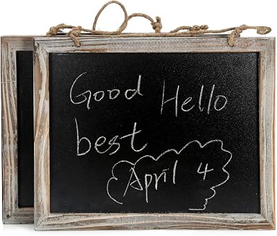 BESTOOL 2 Pcs Blackboard Vintage Framed Chalkboard Kitchen Decor 20x24cm