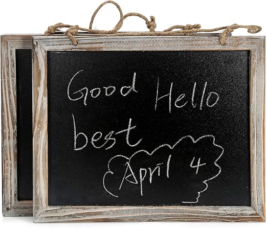 Bestool Kreidetafel Deko Tafel Schreibtafel Kindertafel Wandtafel Holztafel Fur Rustikale Hochzeit Zeichen Kuche Speisekammer Wanddekoration 2 Stuck 24 30cm Amazon De Kuche Haushalt