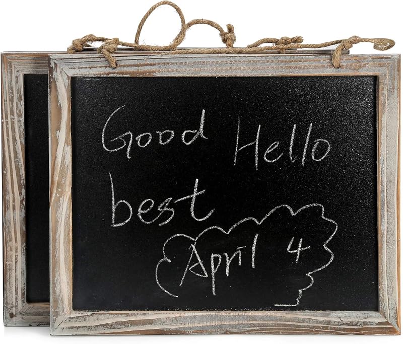 BESTOOL 2 PCS Vintage Framed Blackboard 24x30cm for Kitchen & Decor