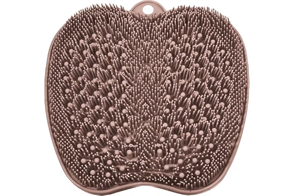 BESKAR Shower Foot Scrubber XL Larger Size Mat with Non-Slip Suction Cups - Cleans, Smooths, Exfoliates & Massages your Feet