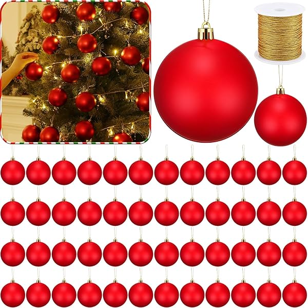 WETTARN 100 PCS 3.15 INCH CHRISTMAS BALL ORNAMENTS...
