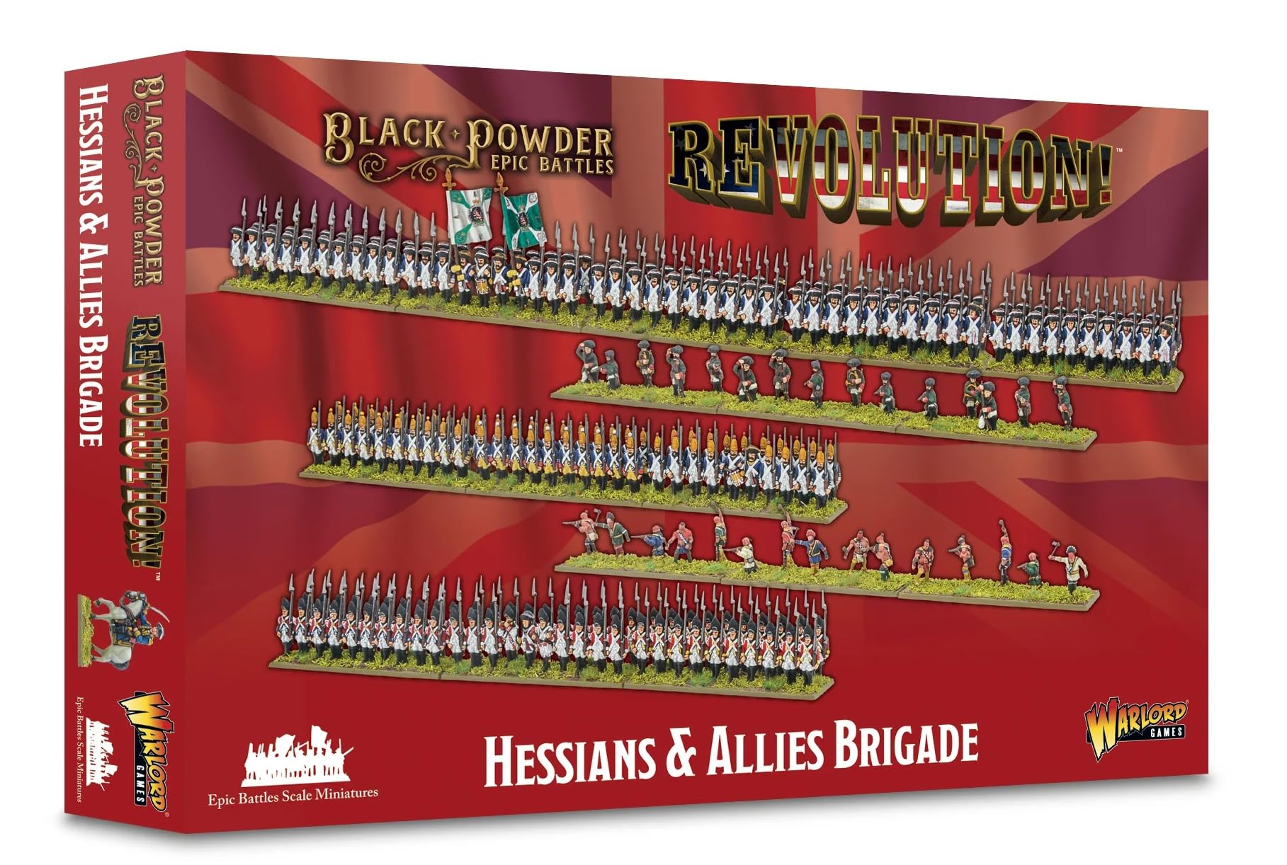 Revolution! - Hessians & Allies Brigade - Epic Scale Miniatures for Black Powder Highly Detailed American War of Independence Era for Table-top Wargaming