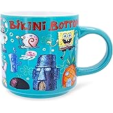 Nickelodeon SpongeBob SquarePants Bikini Bottom Ceramic Mug | Coffee Cup For Espresso, Tea, Cocoa | Holds 13 Ounces